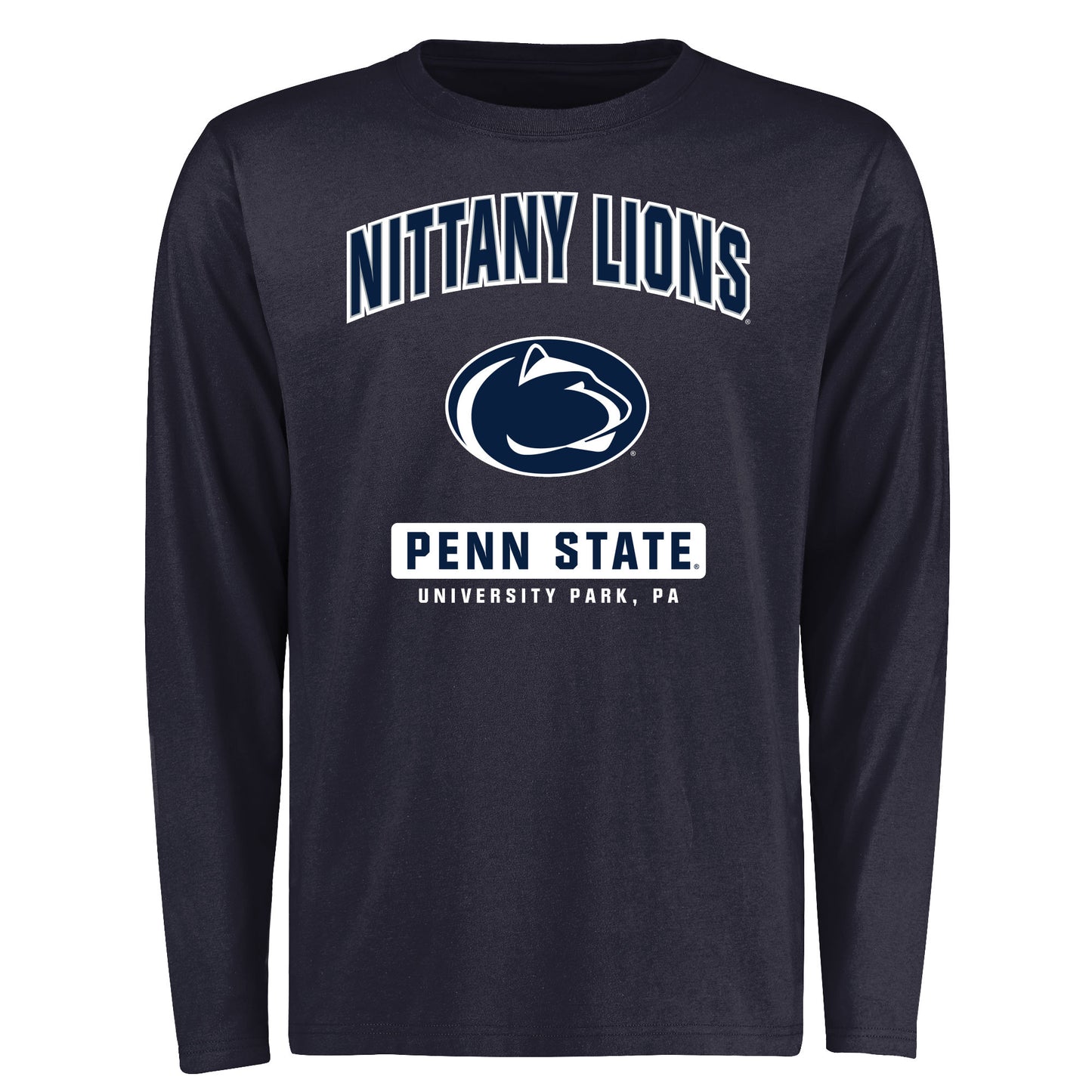 Men's Navy Penn State Nittany Lions Campus Icon Long Sleeve T-Shirt