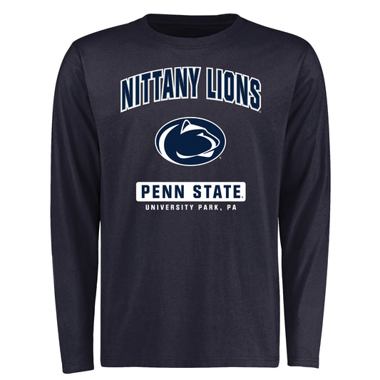 Men's Navy Penn State Nittany Lions Campus Icon Long Sleeve T-Shirt