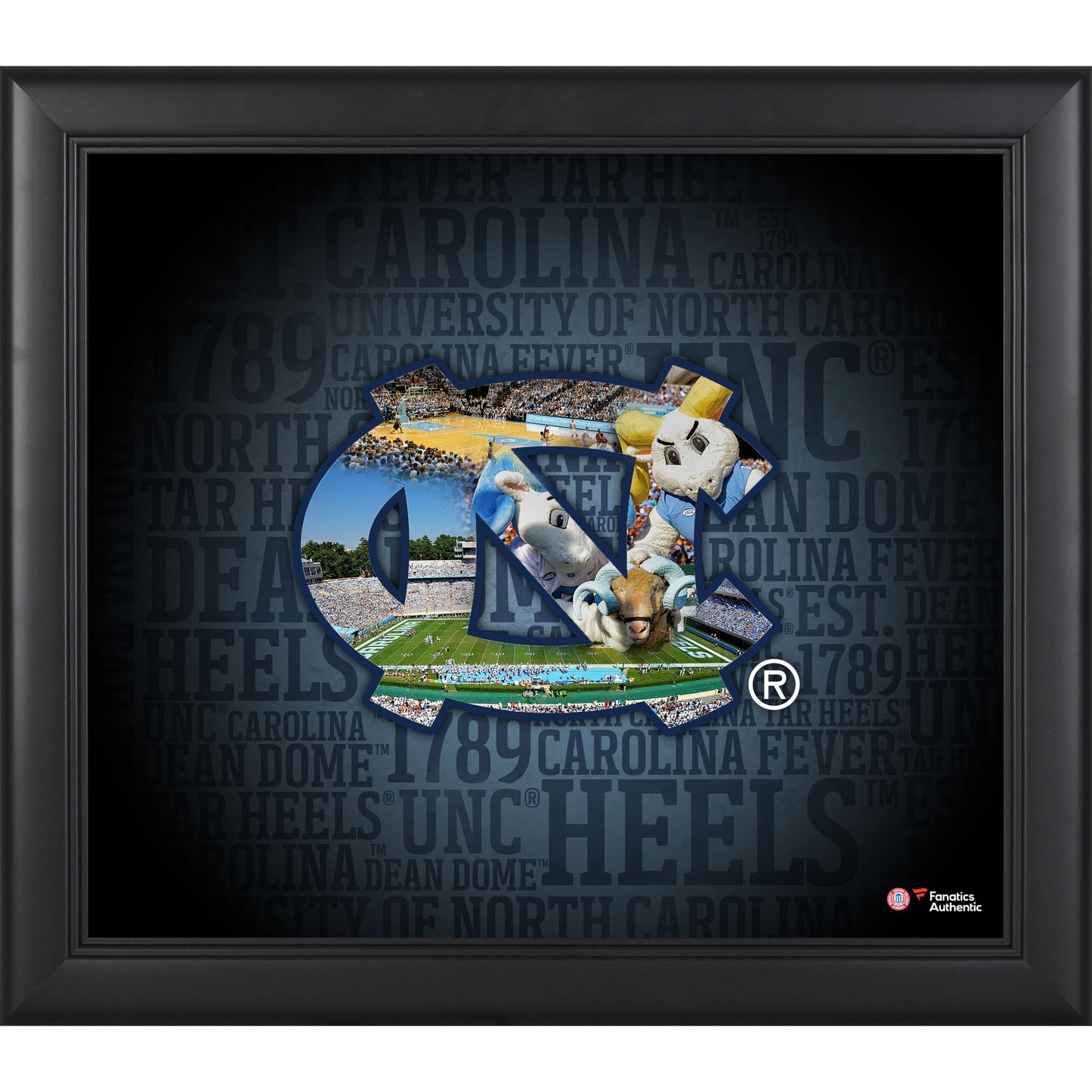 North Carolina Tar Heels Framed 15'' x 17'' Team Heritage Collage