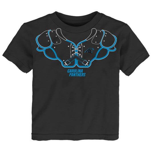 Toddler Black Carolina Panthers Shoulder Pads T-Shirt