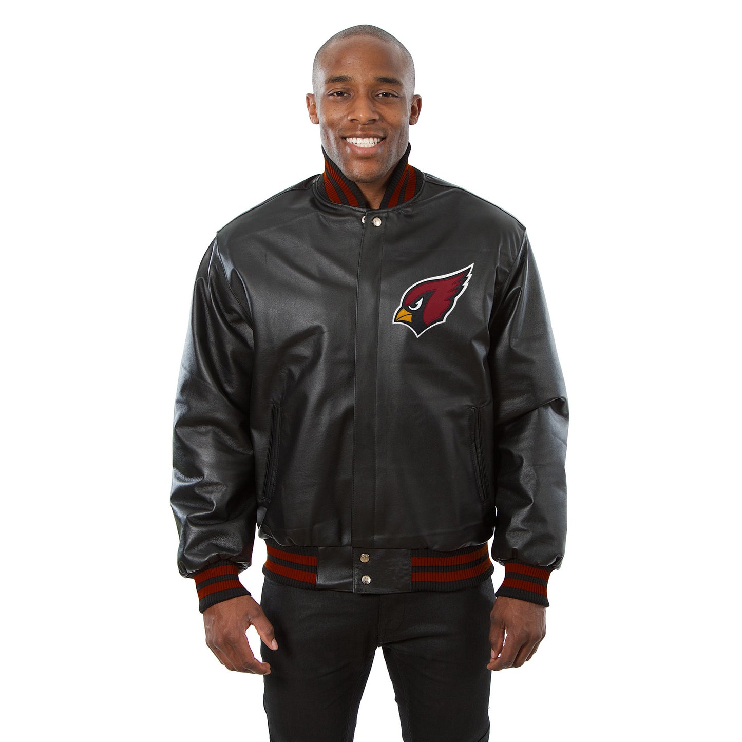 Men's JH Design Black Arizona Cardinals Leather Jacket