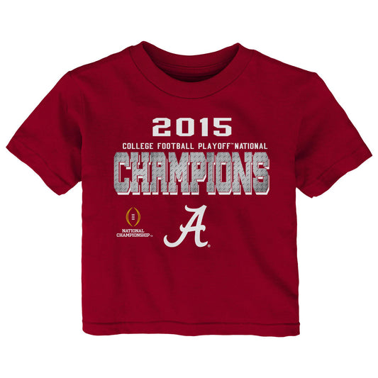 Infant Crimson Alabama Crimson Tide National Champs Steel Plate T-Shirt