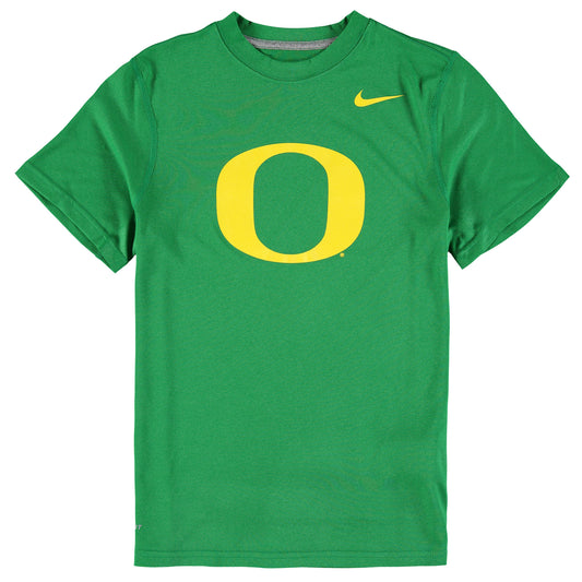 Youth Nike Oregon Ducks Green Logo Legend Performance T-Shirt