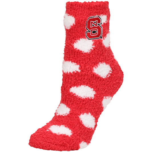 Women's ZooZatz NC State Wolfpack Plush Dot Socks