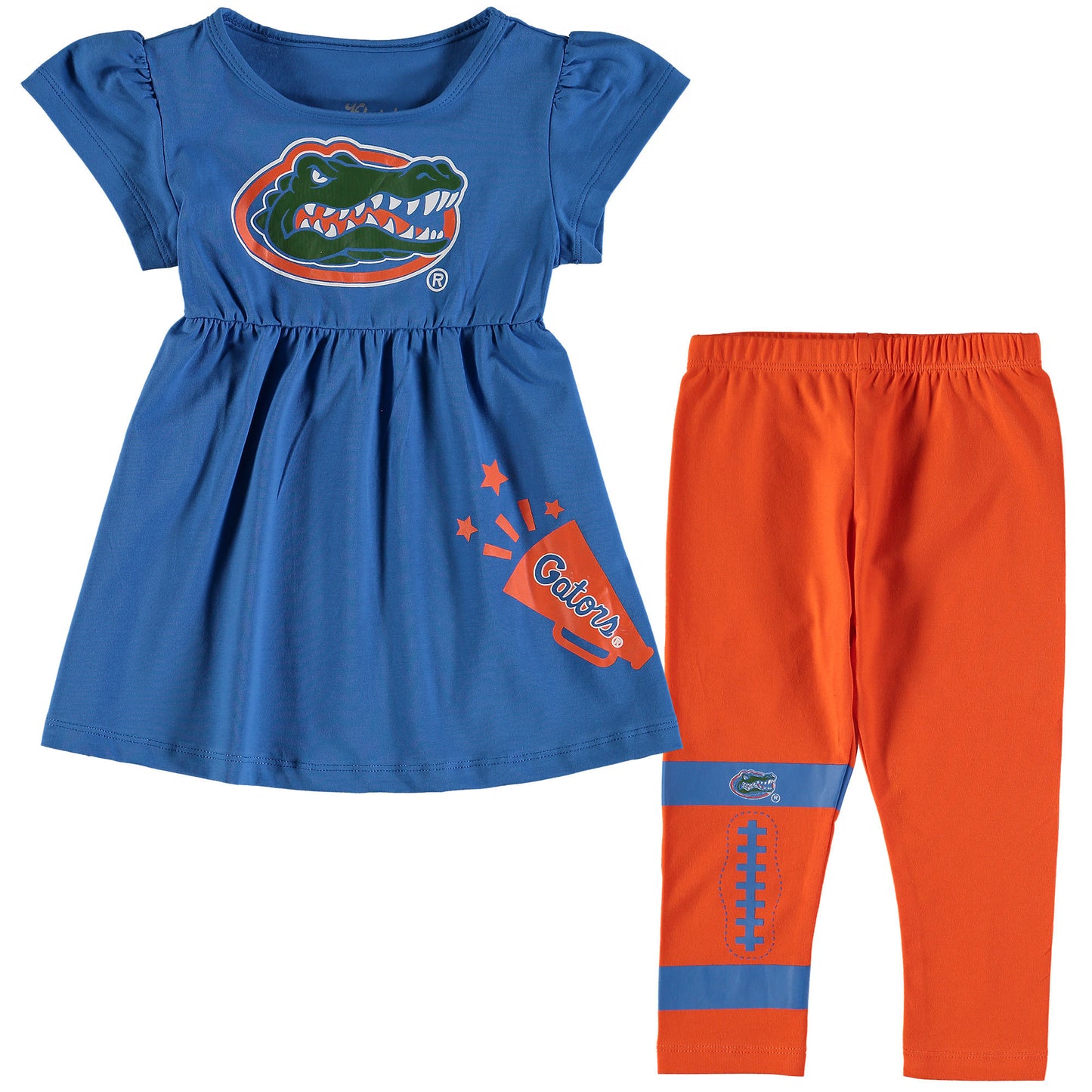 Girl's Toddler Royal Florida Gators Dress and Legging Set