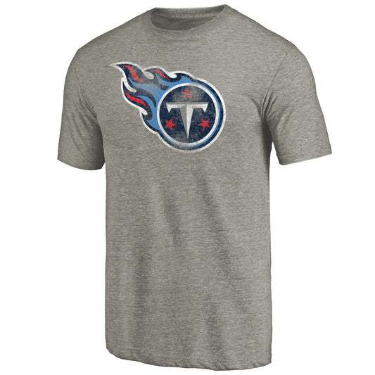 Men's NFL Pro Line Ash Tennessee Titans Distressed Team T-Shirt