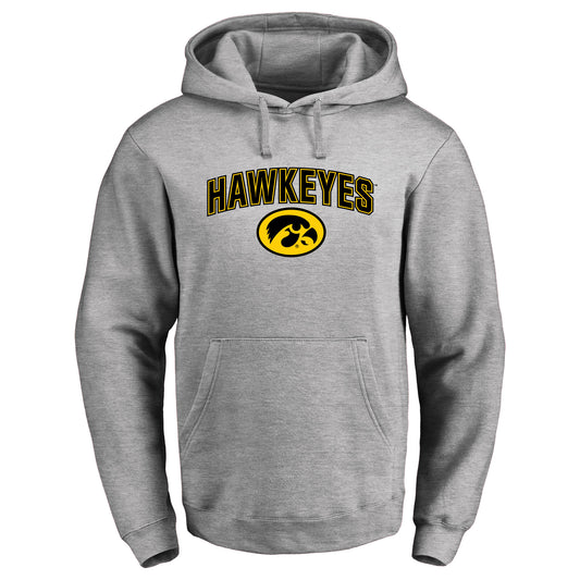 Men's Ash Iowa Hawkeyes Proud Mascot Pullover Hoodie