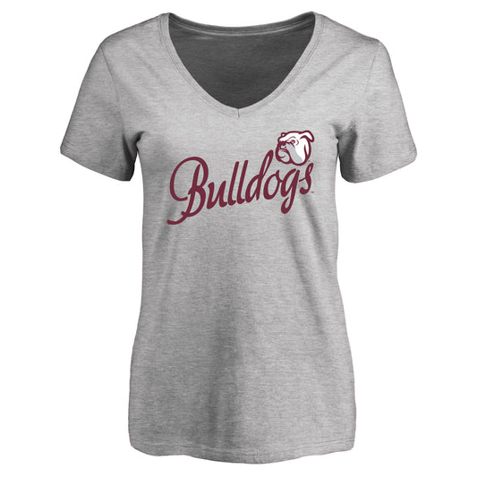 Women's Ash Mississippi State Bulldogs Dora T-Shirt