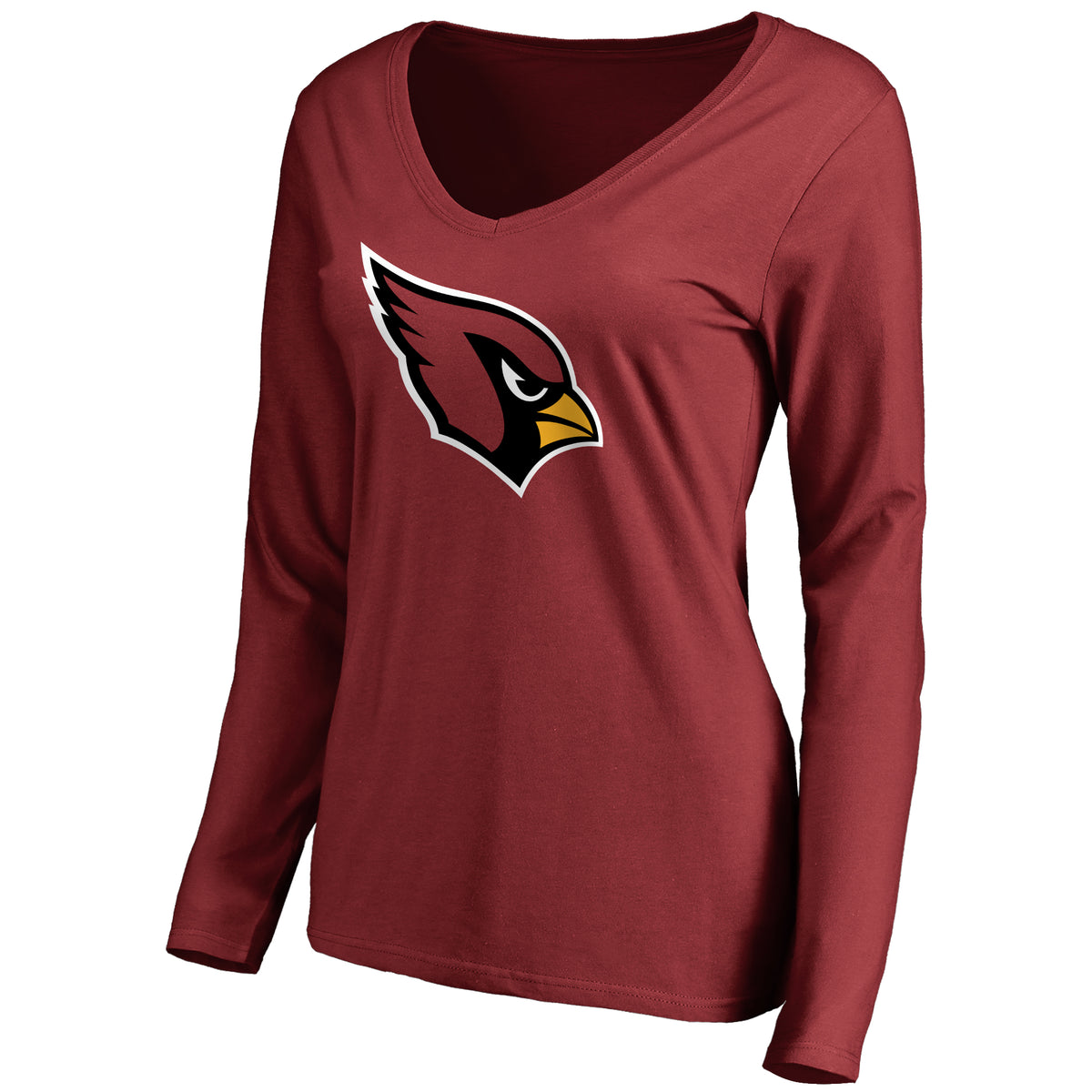 Women's NFL Pro Line Cardinal Arizona Cardinals Primary Team Logo Long Sleeve T-Shirt