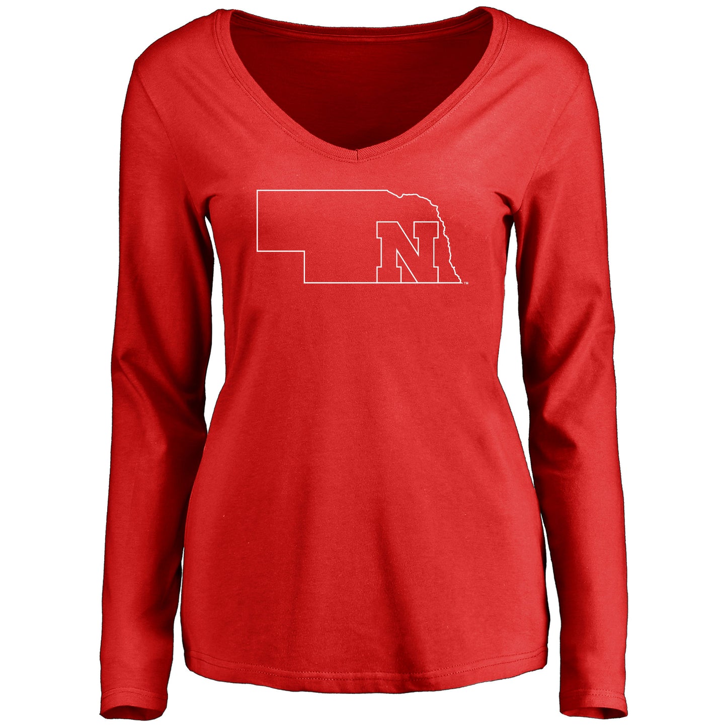 Women's Scarlet Nebraska Huskers Tradition State Long Sleeve T-Shirt