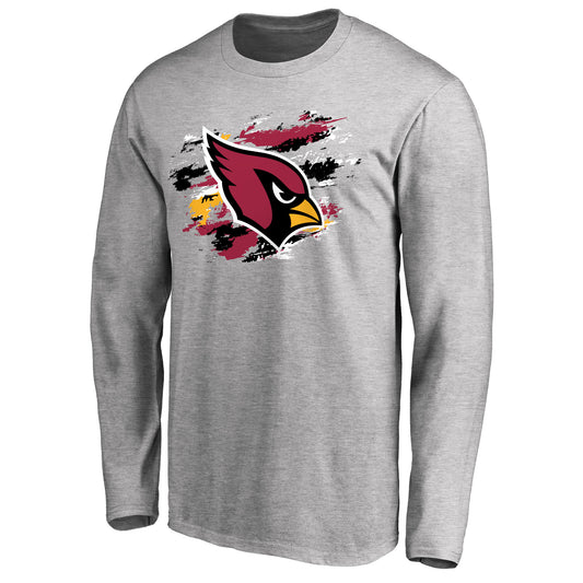 Men's NFL Pro Line Ash Arizona Cardinals True Colors Long Sleeve T-Shirt