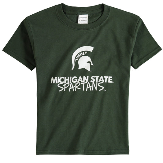 Youth Green Michigan State Spartans Crew Neck T-Shirt