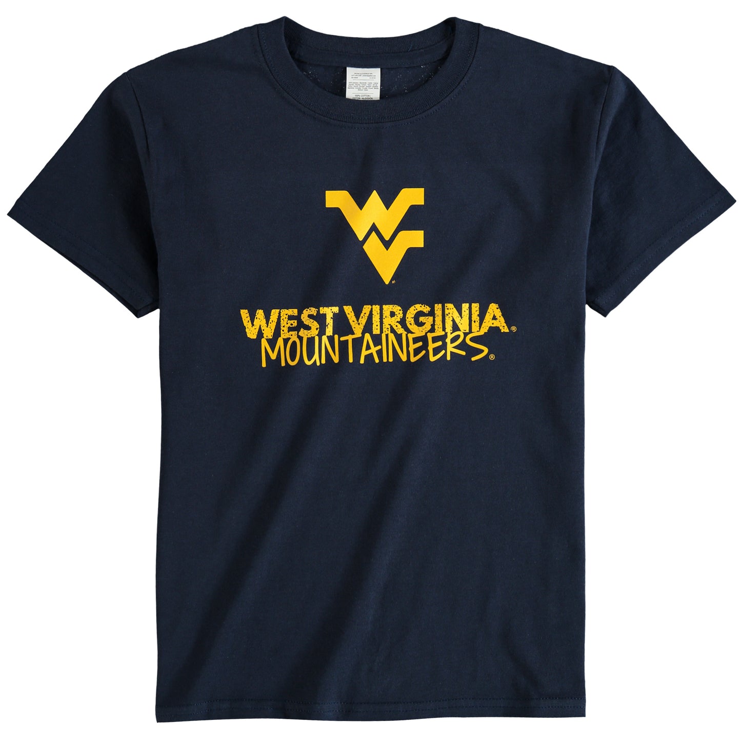 Youth Navy West Virginia Mountaineers Crew Neck T-Shirt