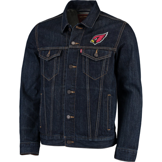 Men's Levi's Blue Arizona Cardinals Sports Denim Trucker Jacket