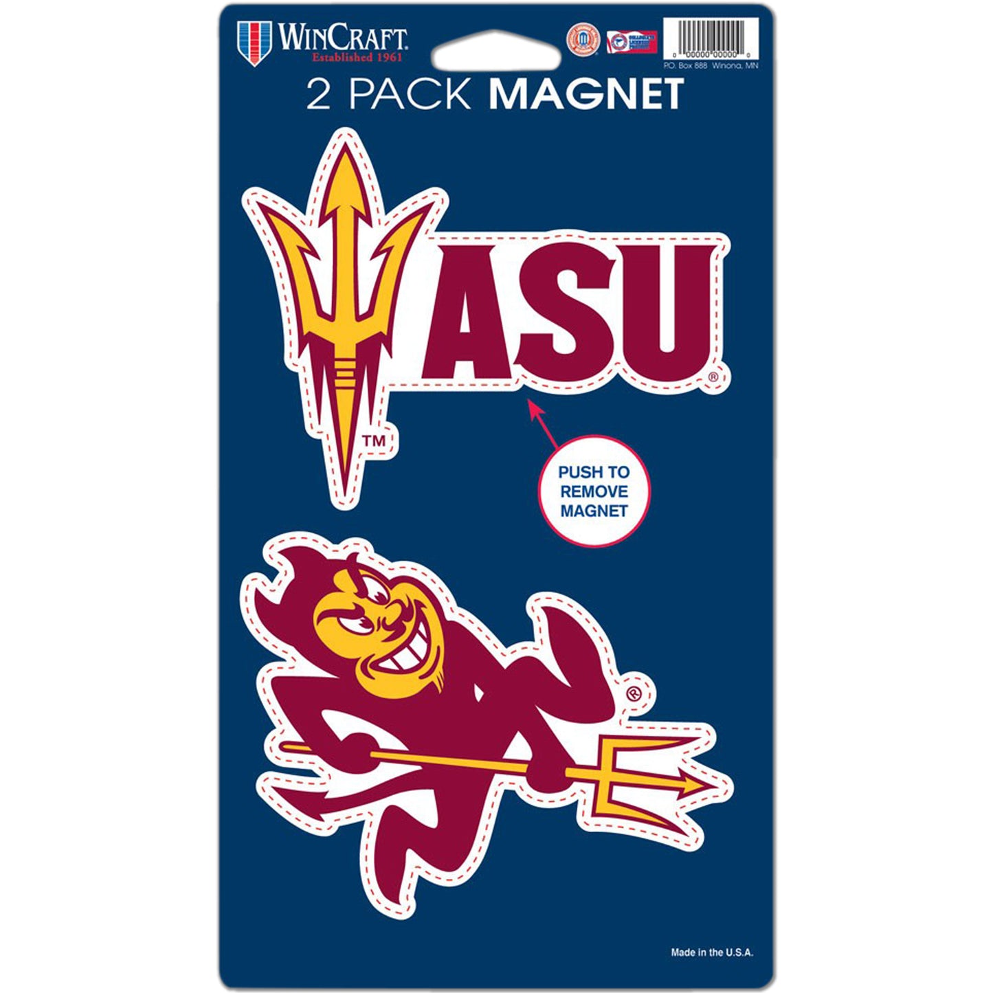 WinCraft Arizona State Sun Devils 5" x 9" 2-Pack Magnet Set