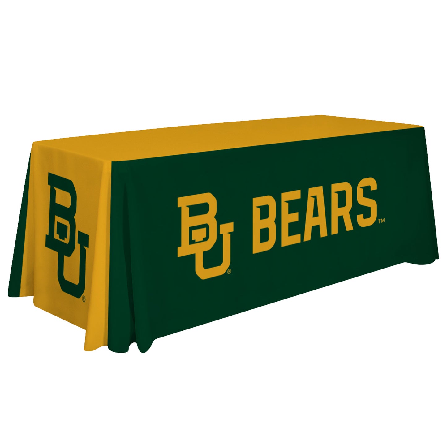 Green/White Baylor Bears Repeat Logo 6' Table Cloth