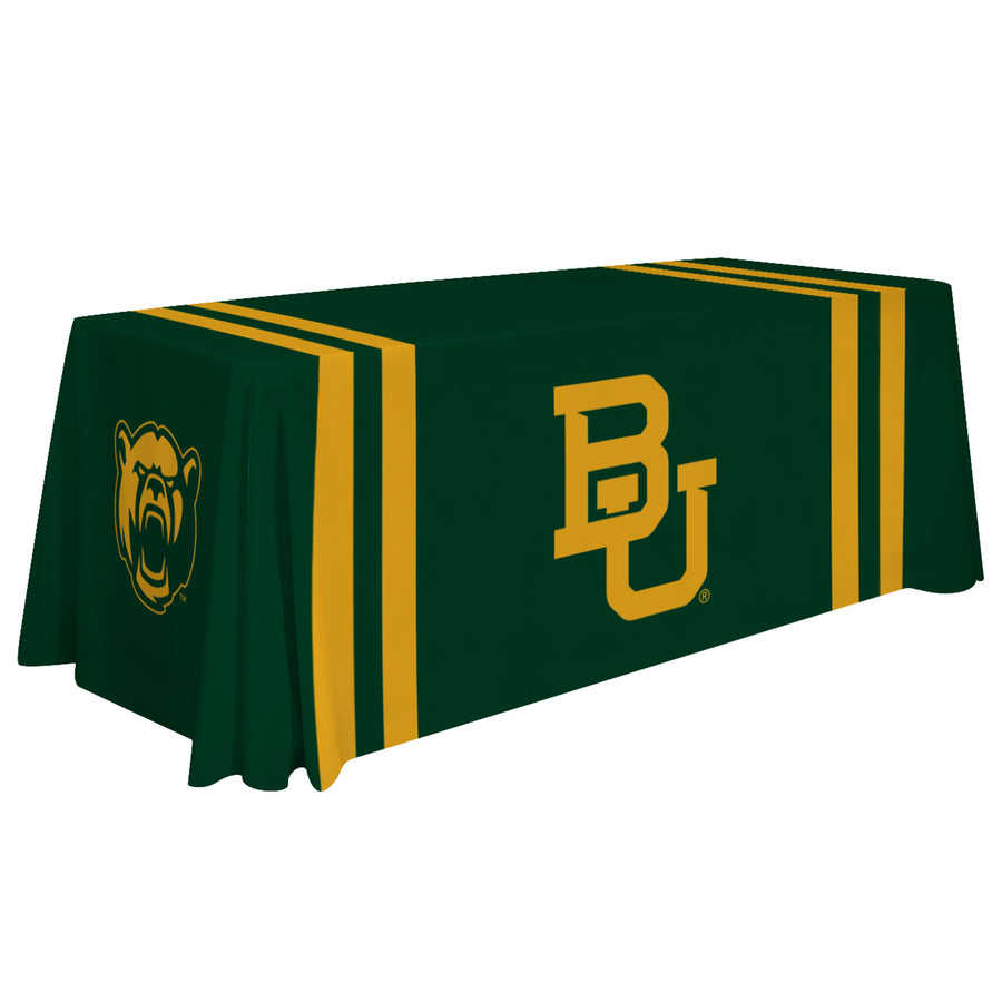 Green/Yellow Baylor Bears Stripes 6' Table Cloth