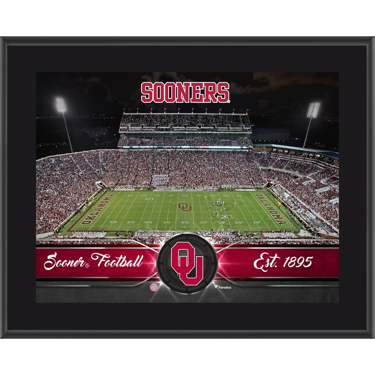 Oklahoma Sooners 10.5" x 13" Sublimated Team Plaque