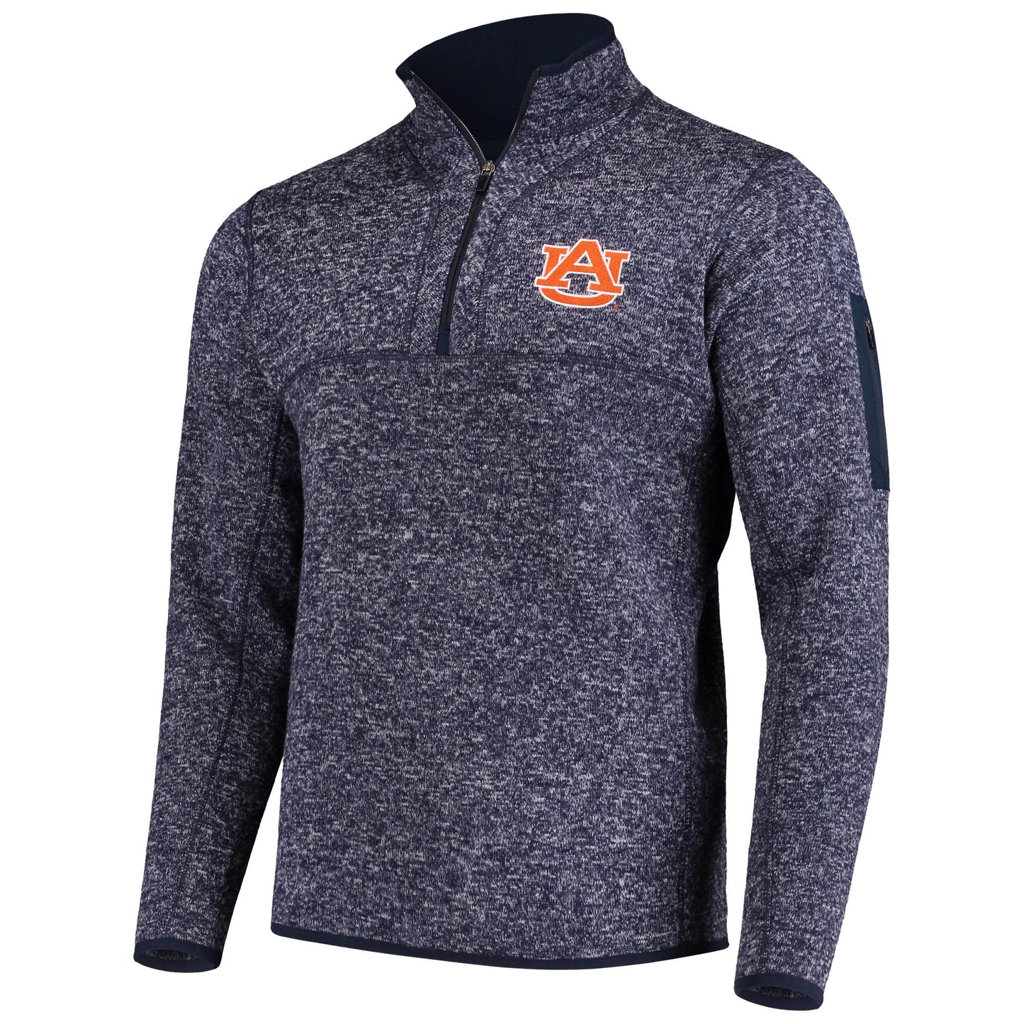 Men's Antigua Navy Auburn Tigers Fortune Half-Zip Sweatshirt