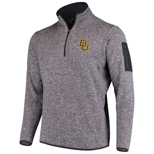 Men's Antigua Charcoal Baylor Bears Fortune Half-Zip Sweatshirt