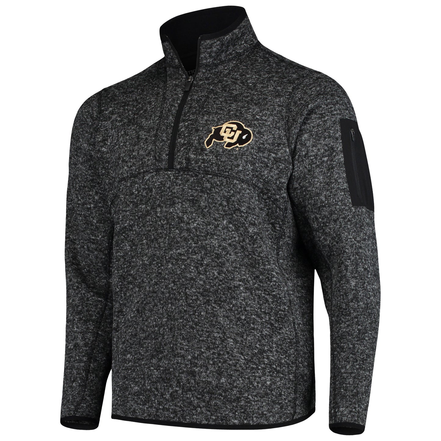 Men's Antigua Black Colorado Buffaloes Fortune Half-Zip Sweatshirt