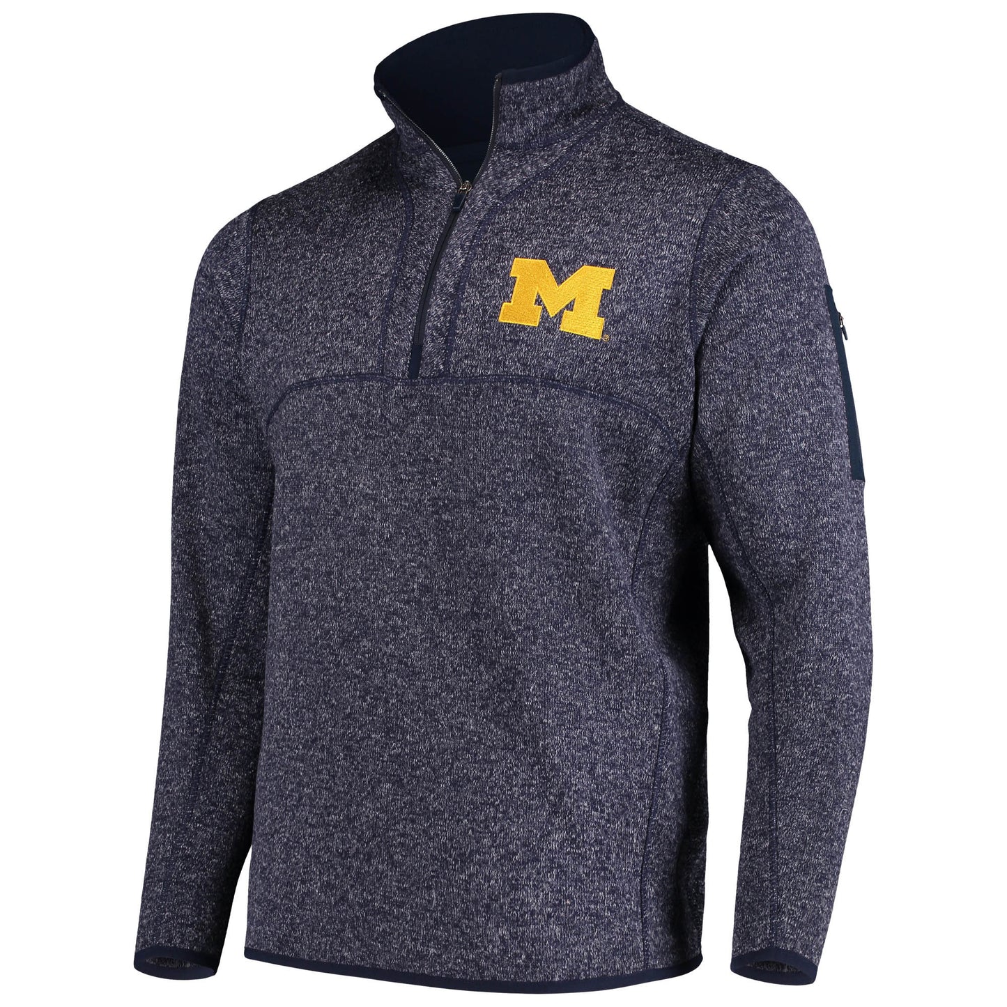 Men's Antigua Navy Michigan Wolverines Fortune Half-Zip Sweatshirt