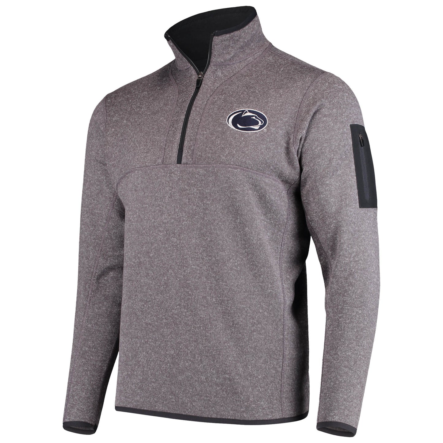 Men's Antigua Charcoal Penn State Nittany Lions Fortune Half-Zip Sweatshirt