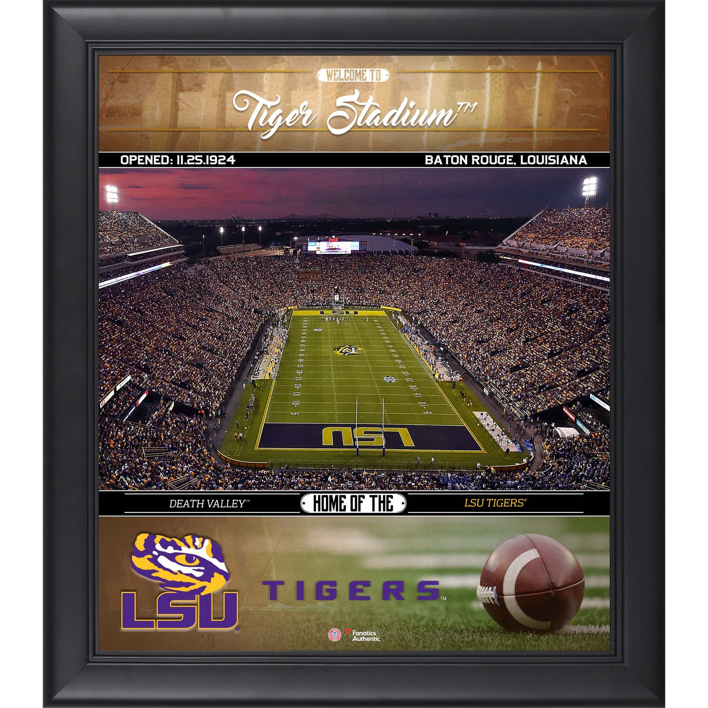LSU Tigers Framed 15" x 17" Welcome Home Collage