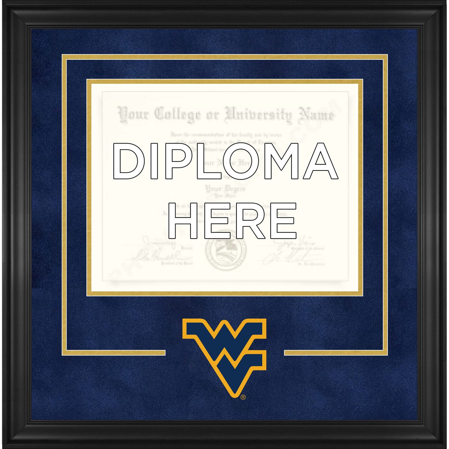 West Virginia Mountaineers Deluxe 11" x 14" Diploma Frame with Team Logo