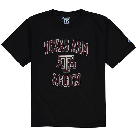 Youth Champion Black Texas A&M Aggies Circling Team Jersey T-Shirt