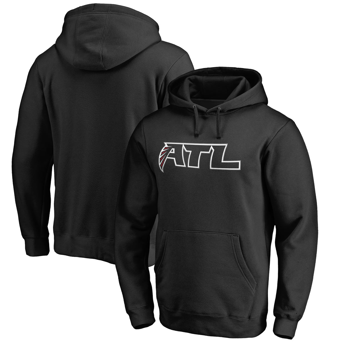 Men's NFL Pro Line Black Atlanta Falcons Alternate Logo Pullover Hoodie