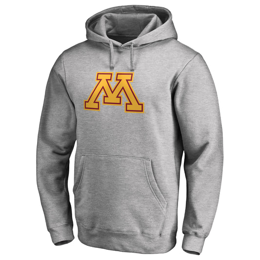 Men's Ash Minnesota Golden Gophers Primary Team Logo Pullover Hoodie