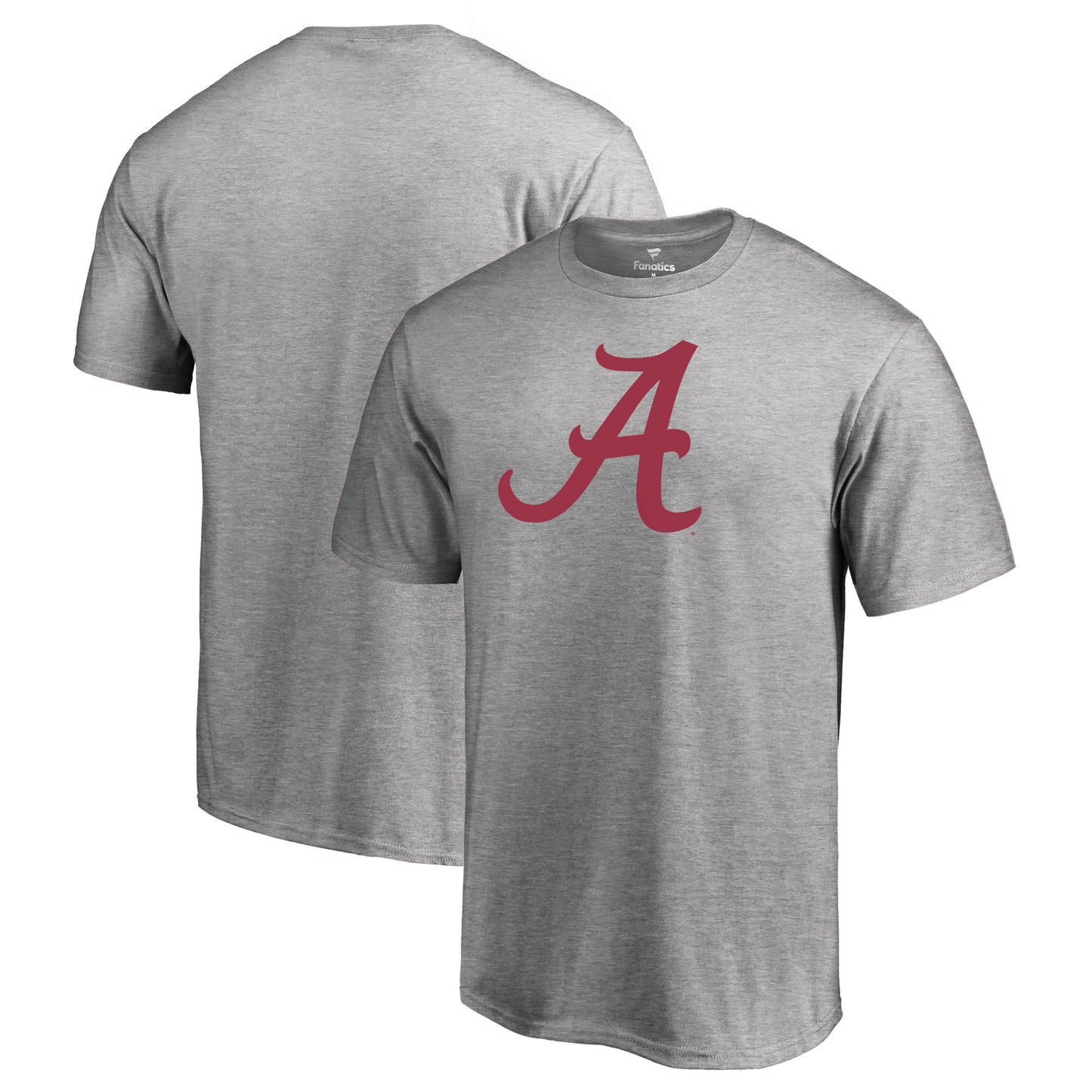 Men's Ash Alabama Crimson Tide Primary Team Logo T-Shirt