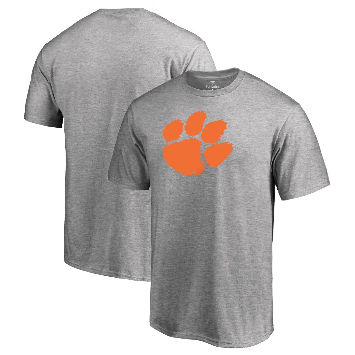 Men's Ash Clemson Tigers Primary Team Logo T-Shirt