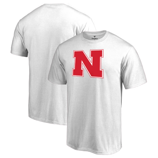 Men's White Nebraska Huskers Primary Team Logo T-Shirt