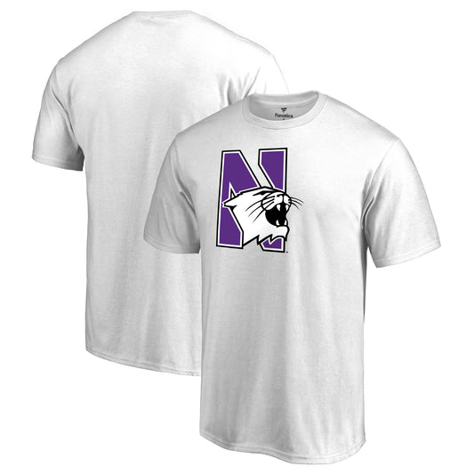 Men's White Northwestern Wildcats Primary Team Logo T-Shirt