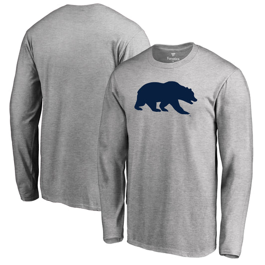 Men's Ash Cal Bears Primary Logo Long Sleeve T-Shirt