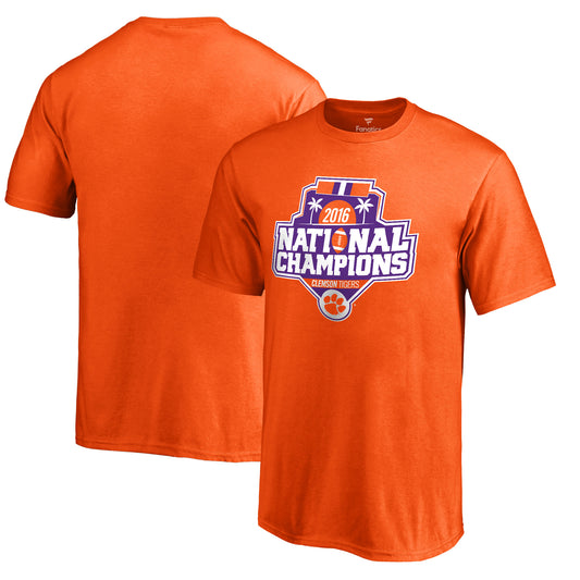 Youth Fanatics Orange Clemson Tigers College Football Playoff 2016 National Champions Official Icon T-Shirt