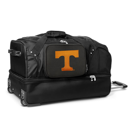 MOJO Tennessee Volunteers Black 27'' 2-Wheel Drop Bottom Rolling Duffel Bag