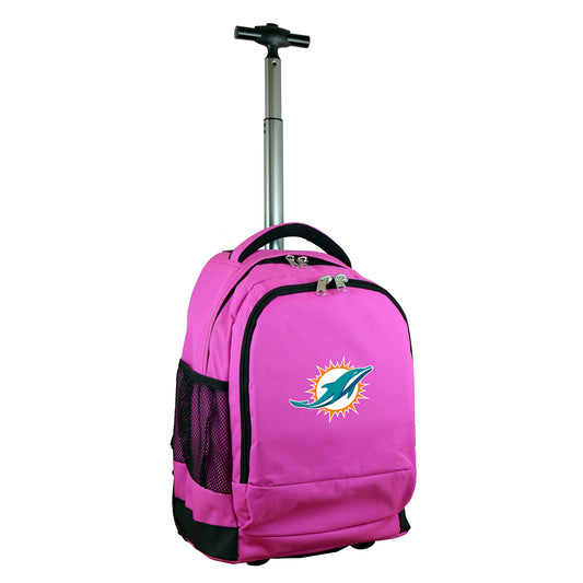 Pink Miami Dolphins 19'' Premium Wheeled Backpack