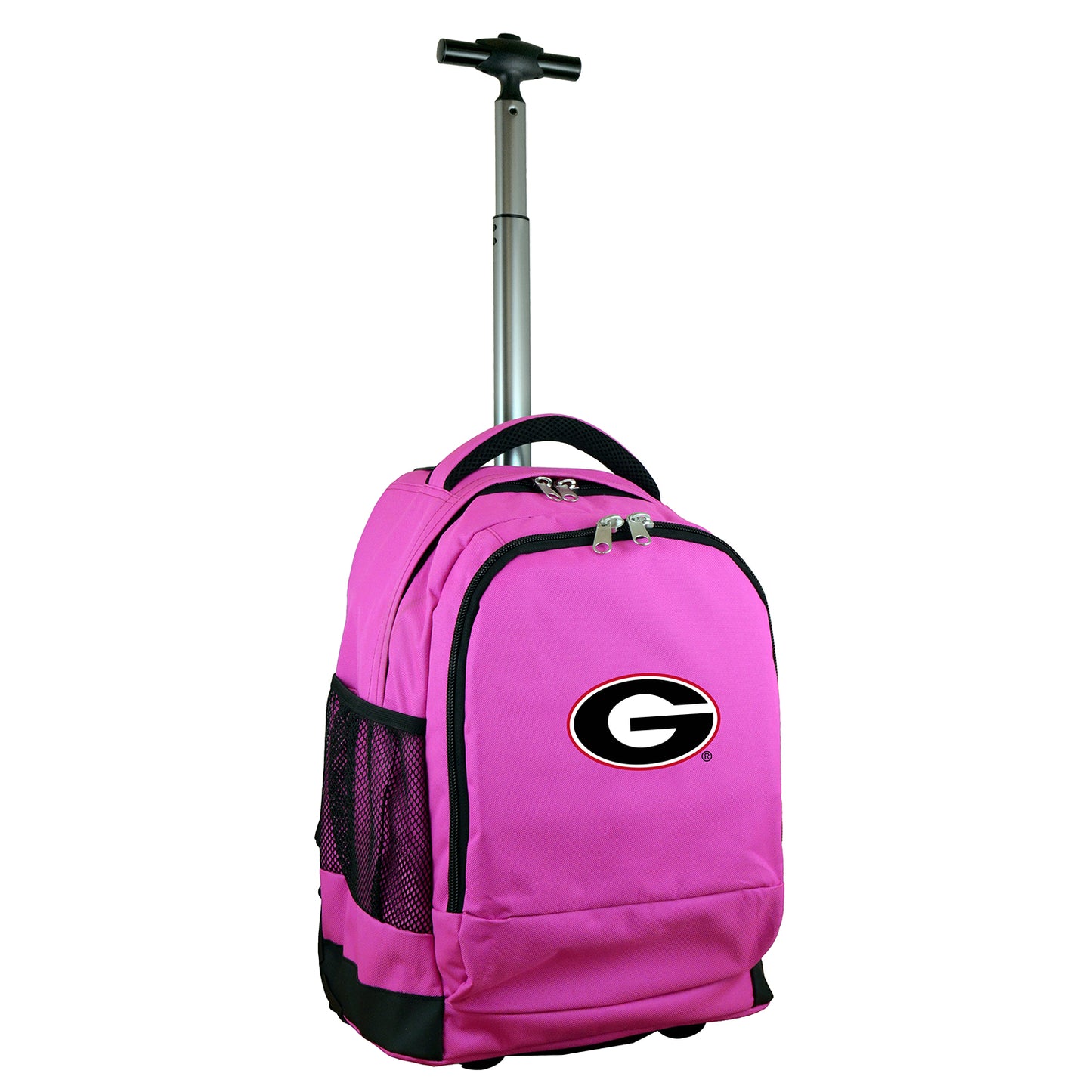 Pink Georgia Bulldogs 19'' Premium Wheeled Backpack