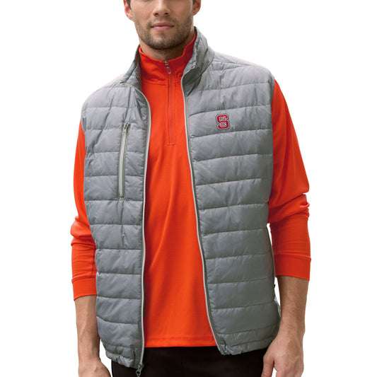 Men's Gray NC State Wolfpack Apex Compressible Quilted Vest