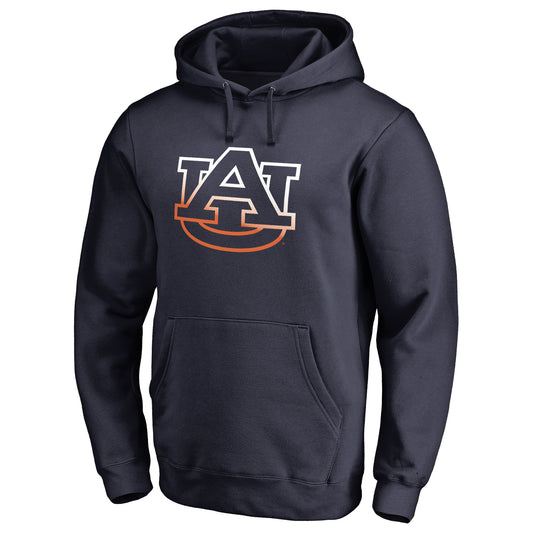 Men's Navy Auburn Tigers Gradient Logo Pullover Hoodie