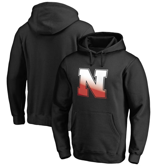 Men's Black Nebraska Huskers Gradient Logo Pullover Hoodie