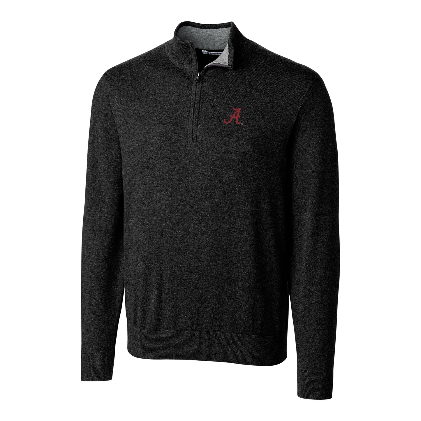 Men's Cutter & Buck Black Alabama Crimson Tide Big & Tall Lakemont Half-Zip Jacket