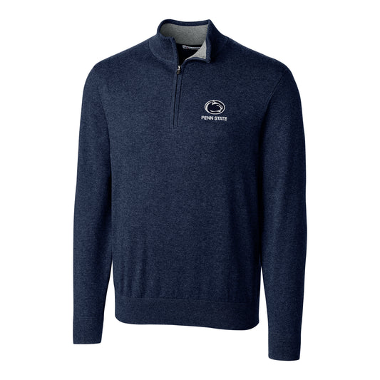Men's Cutter & Buck Navy Penn State Nittany Lions Big & Tall Lakemont Half-Zip Jacket