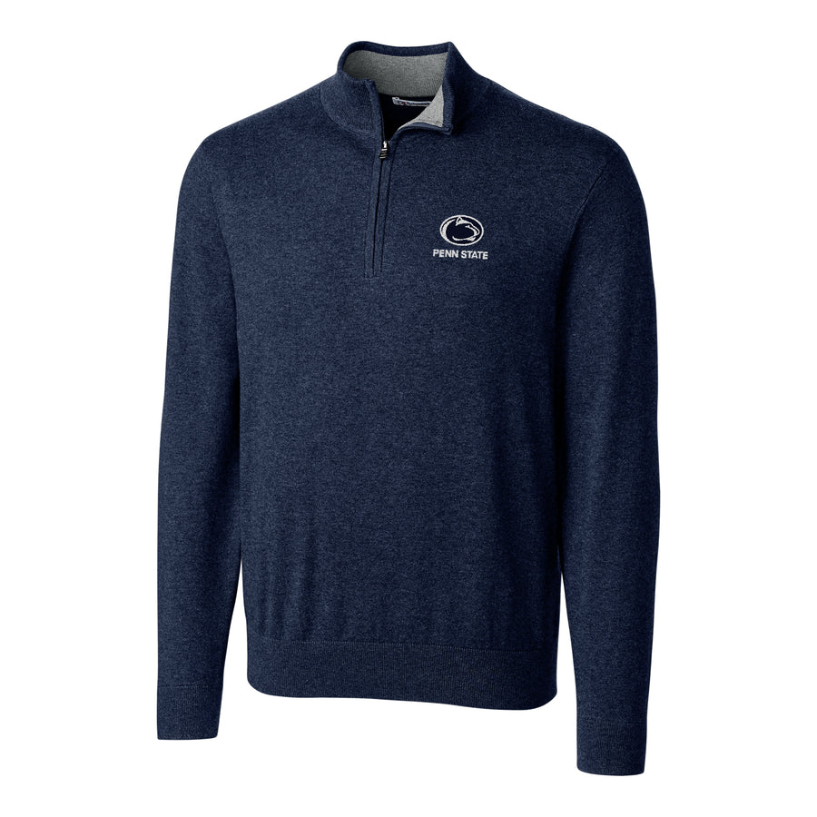 Men's Cutter & Buck Navy Penn State Nittany Lions Big & Tall Lakemont Half-Zip Jacket