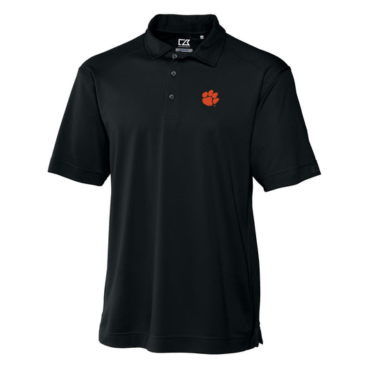 Men's Cutter & Buck Black Clemson Tigers Big & Tall DryTec Genre Polo