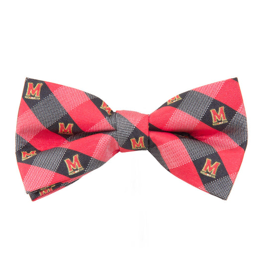 Men's Black Maryland Terrapins Check Bow Tie