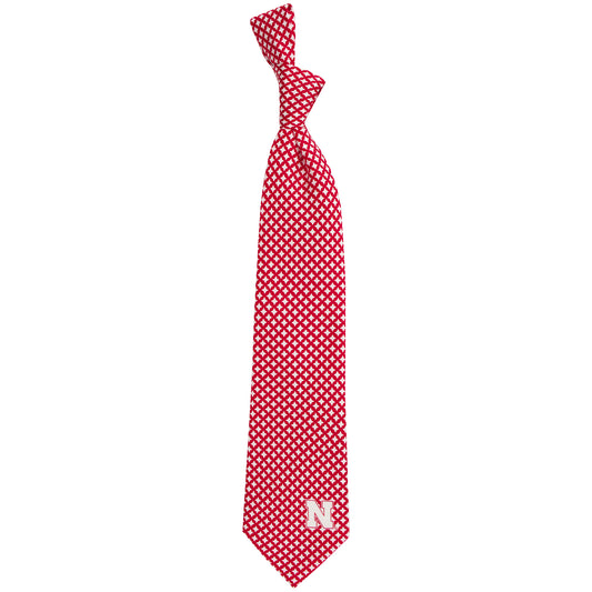 Men's Nebraska Huskers Diamante Print Silk Tie